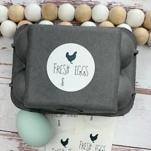 Egg Carton Price Label - Price Tag - Fresh Eggs - Egg Carton Sticker - Backyard Chickens - Chicken Lover Gift Idea - Stocking Stuffer