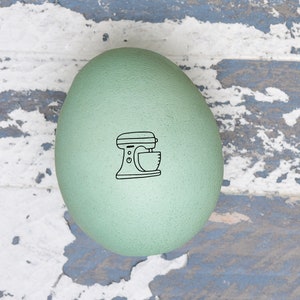 CLEARANCE - Mini Egg Stamp - Mixer Stamp - Fresh Eggs - Cute Chicken - Backyard Chickens - Chicken Lover Gift - FarmhouseMaven - Egg Carton