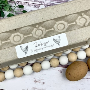 60 Thank You For Supporting Our Business Egg Carton Sticker - Egg Carton Stickers - Chicken Egg Carton - Chicken Egg Carton - Customized Egg