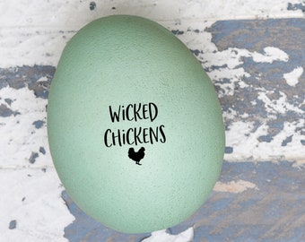 Wicked Chickens Egg Stamp – Farm Fresh Eggs, Chicken Coop