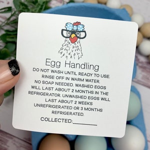 Egg Handling Stickers - Chicken Stickers - Farm Fresh Stickers - Egg Carton Sticker - Chickens - Chicken Lover Gift - Custom Egg Carton