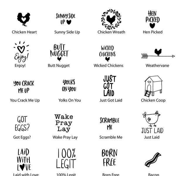 Farm Fresh Egg Stamp – Chicken Lover, Farmhouse Style, Mix & Match (2 for 20 Dollars)
