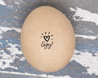 Egg Stamp - Mini Egg Stamp - Enjoy - Fresh Eggs - Chickens - Chicken - Backyard Chickens - Chicken Lover Gift Idea - Coop - FarmhouseMaven