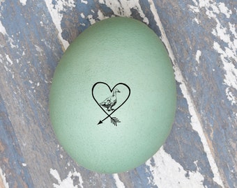 Mini Egg Stamp - Duck Arrow Heart - Duck Egg Stamp -  Duck Egg Carton - Chicken Stamp Farmers Market  Chicken Coop  Gift Idea FarmhouseMaven