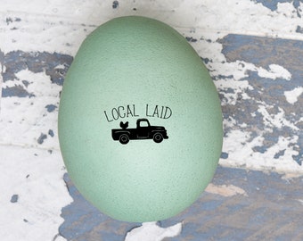 Mini Egg Stamp - Local Laid - Fresh Eggs - Chickens - Backyard Chickens - Chicken Lover Gift - Chicken Coop - Free Shipping - FarmhouseMaven