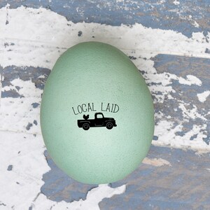 Mini Egg Stamp - Local Laid - Fresh Eggs - Chickens - Backyard Chickens - Chicken Lover Gift - Chicken Coop - Selling Eggs - FarmhouseMaven