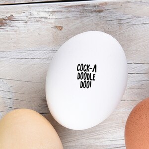 Egg Stamp - Cockadoodledoo - Fresh Eggs - Chickens - Mini Egg Stamp - FarmhouseMaven