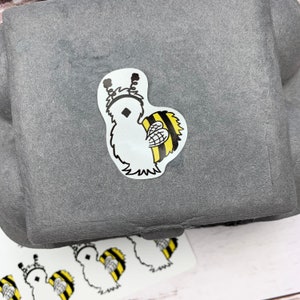 Bumble Silkie Sticker - Cute Chicken Sticker - Silkie Egg Carton Stickers - Chicken Planner Sticker - Cute Chicken Stickers - Gift Idea