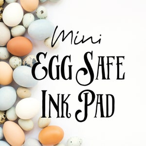 Mini Egg Safe Ink Pad Black Size: 1.75 x 2.5 Food Safe Ink Pad Egg Stamping Ink Non Toxic Ink Pad FarmhouseMaven image 1