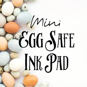 Mini Egg Safe Ink Pad - Black - Size: 1.75" x 2.5" - Food Safe Ink Pad - Egg Stamping Ink - Non Toxic Ink  Egg Grade Ink - Backyard Chickens