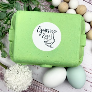 Goose Eggs Carton Sticker - Goose Stickers - Farm Fresh Stickers - Egg Carton Sticker - Goose Farm -  Goose Egg Carton Label - Farm Sticker