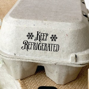 Egg Carton Stamp - Please Keep Refrigerated - Chicken Stamp - Fresh Eggs - Egg Stamp - Farmhousemaven - Chicken Lover Gift