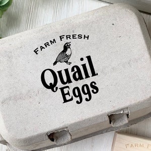 Quail Eggs Carton Stamp - Egg Carton Stamp - Quail Eggs - Fresh Quail Eggs - FarmhouseMaven - Quail Egg Cartons - Quail Sign