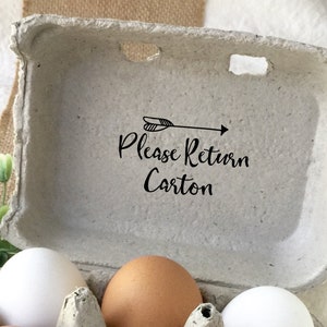 Please Return Carton Stamp - Egg Carton Stamp - Egg Carton Label - Fresh Eggs - Duck Eggs - Chickens - Chicken Lover Gift - FarmhouseMaven