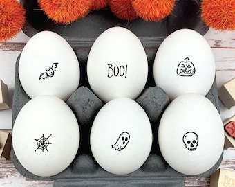 Halloween Egg Stamps - Mini Egg Stamps - Chicken Egg Stamp - Fresh Eggs - Chickens - Chicken Lover Gift Idea - Chicken Coop - FarmhouseMaven