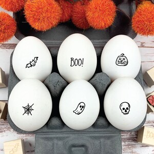 Halloween Egg Stamps - Mini Egg Stamps - Chicken Egg Stamp - Fresh Eggs - Chickens - Chicken Lover Gift Idea - Chicken Coop - FarmhouseMaven