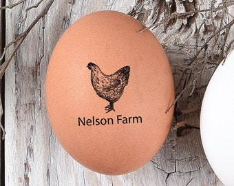 Personalized Egg Stamp - Farm Fresh Chicken Keeper Gift