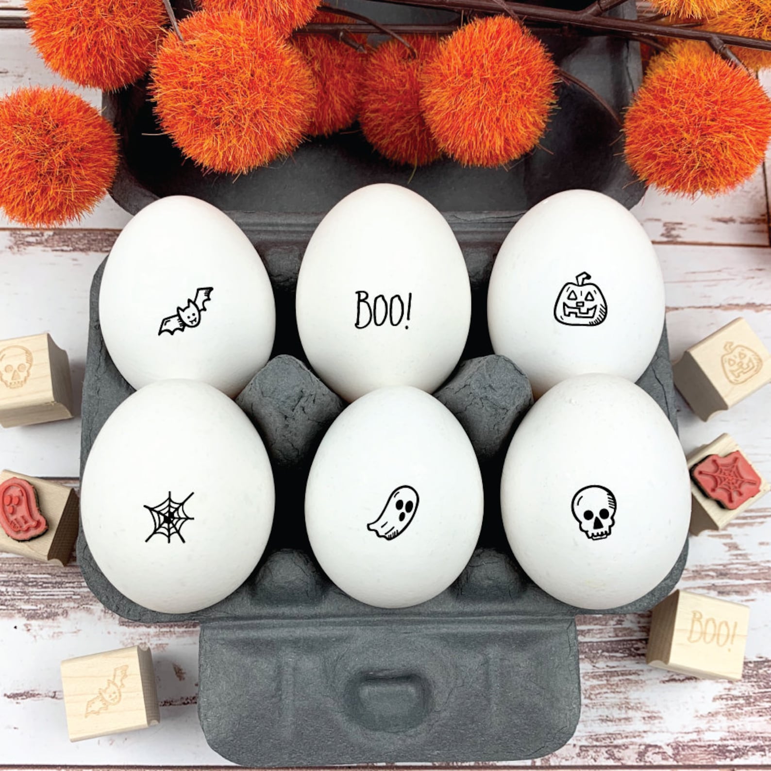 Halloween Egg Stamps Mini Egg Stamps Chicken Egg Stamp Etsy