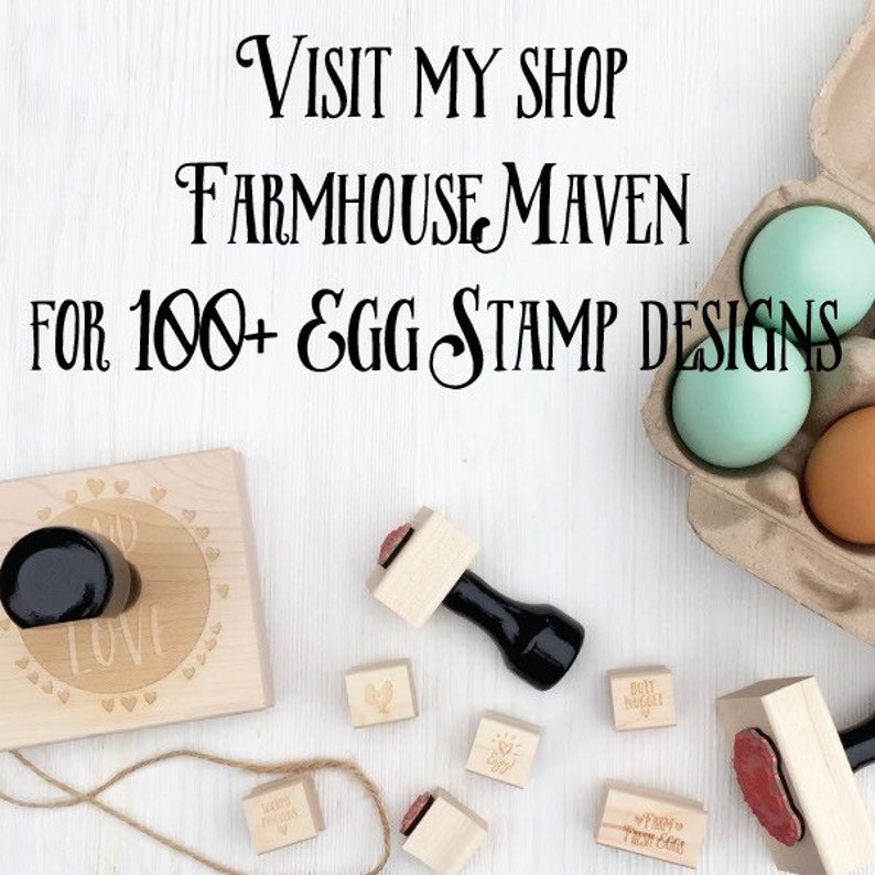 Egg Stamp Fresh Eggs Mini Egg Stamps Egg Carton Stamp Chickens Fresh Eggs Stamp Mini Egg Stamp FarmhouseMaven image 10