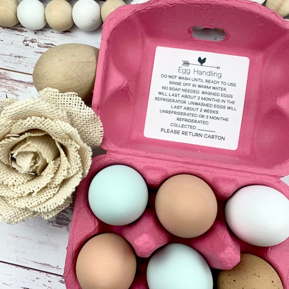 Egg Handling Stickers - Chicken Stickers - Farm Fresh Stickers - Egg Carton Sticker - Chickens - Chicken Lover Gift - Custom Egg Carton