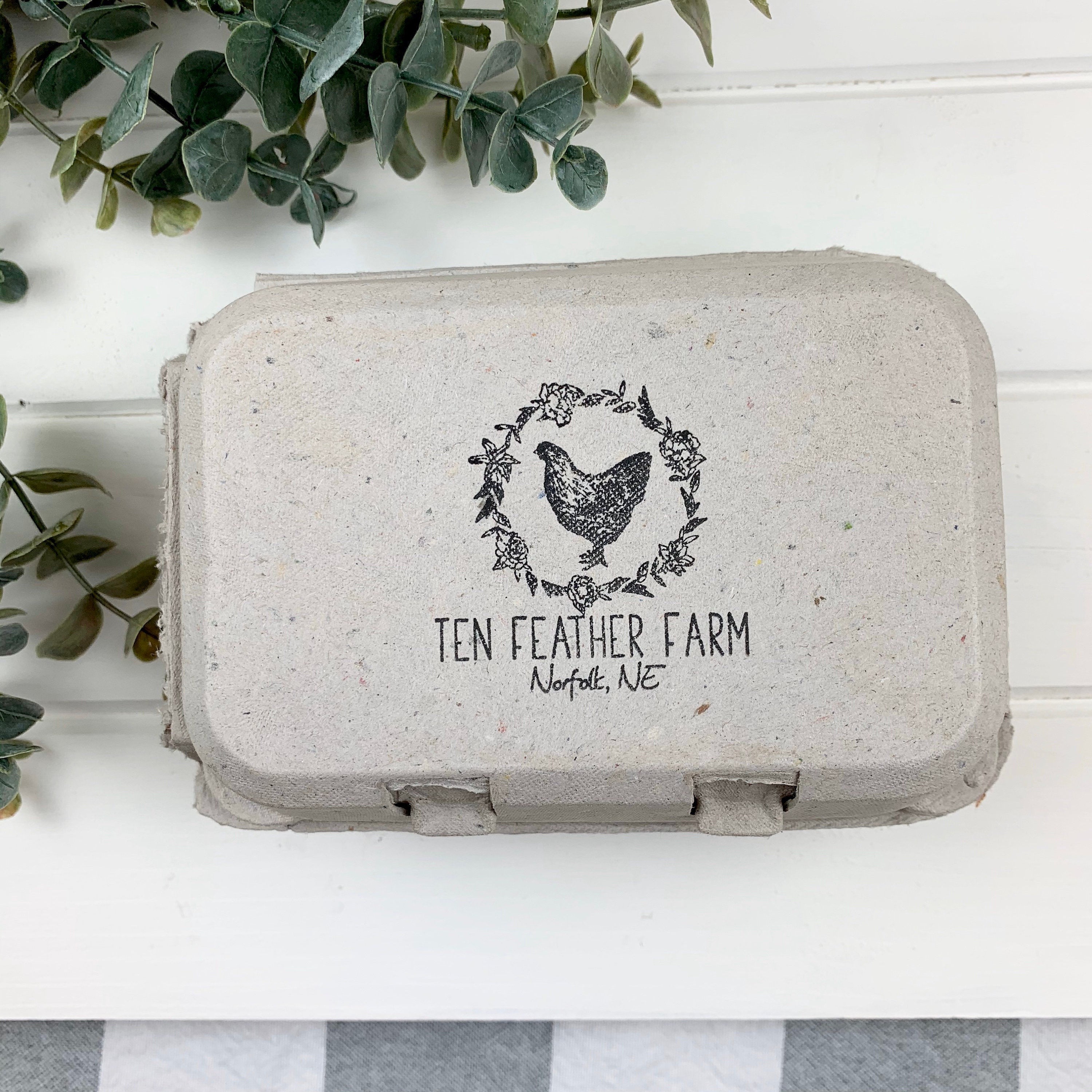 CUSTOM Egg Carton Stamp Personalized Egg Carton Stamp Etsy