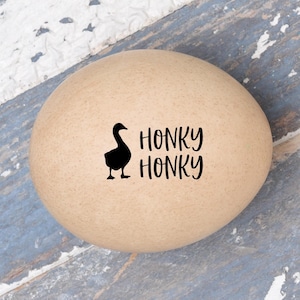 Mini Duck Egg Stamp - Honky Honky - Funny Stamp for Duck Eggs - Farm Fresh Duck Eggs - Duck Lover Gift Idea - Duck Farm - Fresh Eggs