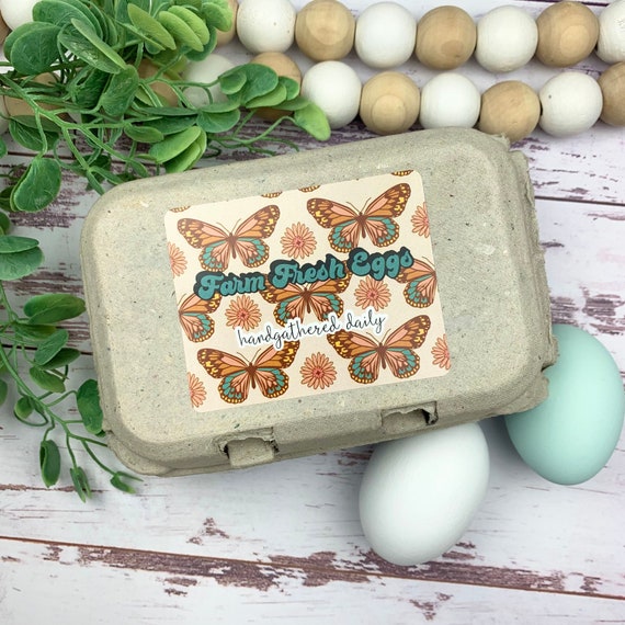 Egg carton stickers are a simple & easy way to make your cartons special 🥰  {shop link in profile} #eggcartons #farmhousemaven…