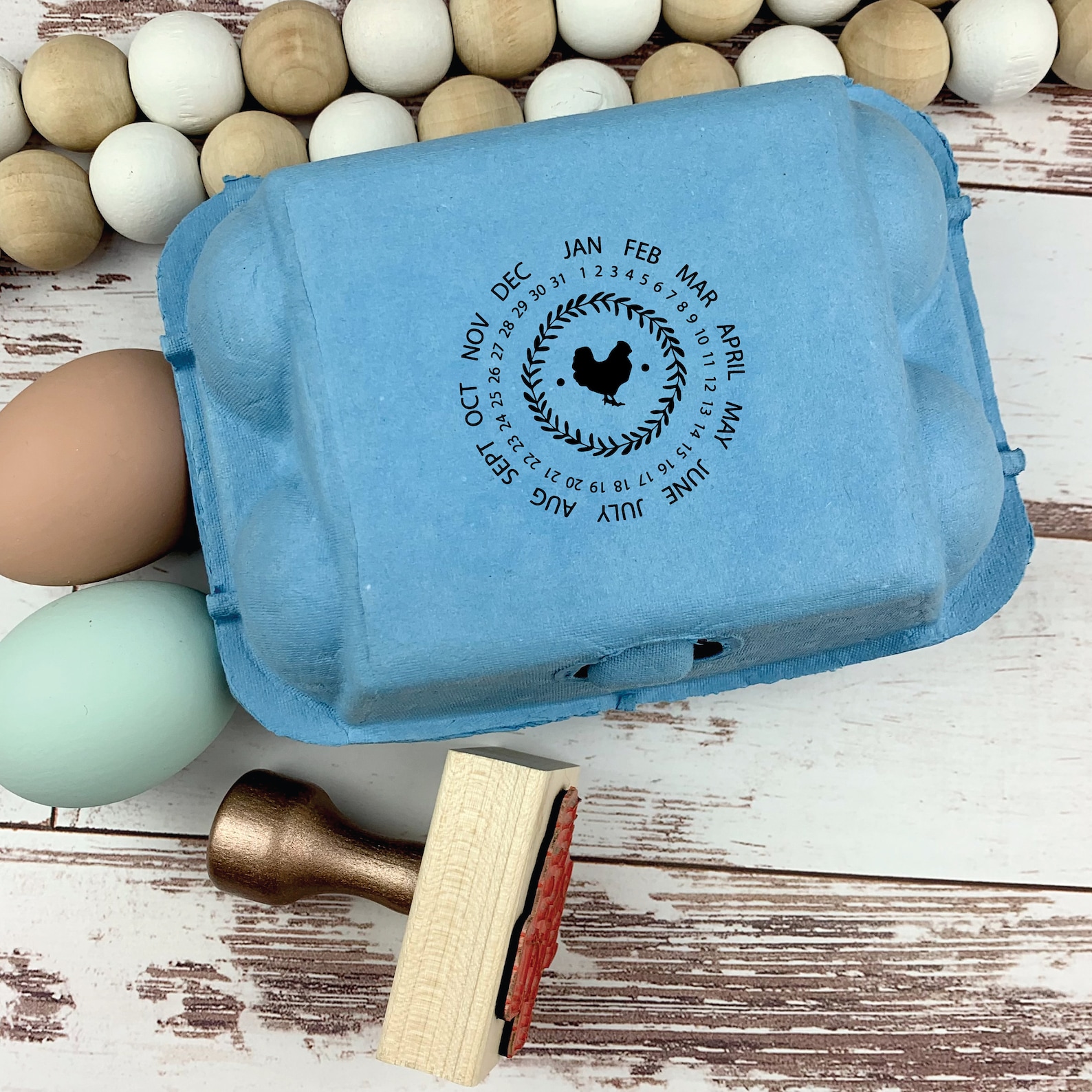 Egg Carton Stamp Egg Date Stamp Fresh Eggs Egg Carton Etsy