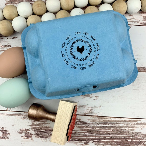 Laid on Egg Carton Date Stamp Egg Date Stamp Fresh Eggs Egg Carton Label  Chicken Lover Gift Idea Chicken Coop Farmhousemaven 