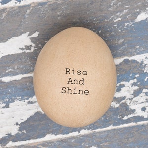 Mini Egg Stamp - Rise and Shine - Chicken Lover Gift Idea - Fresh Eggs - Chickens - Chicken Coop - Backyard Chickens - FarmhouseMaven