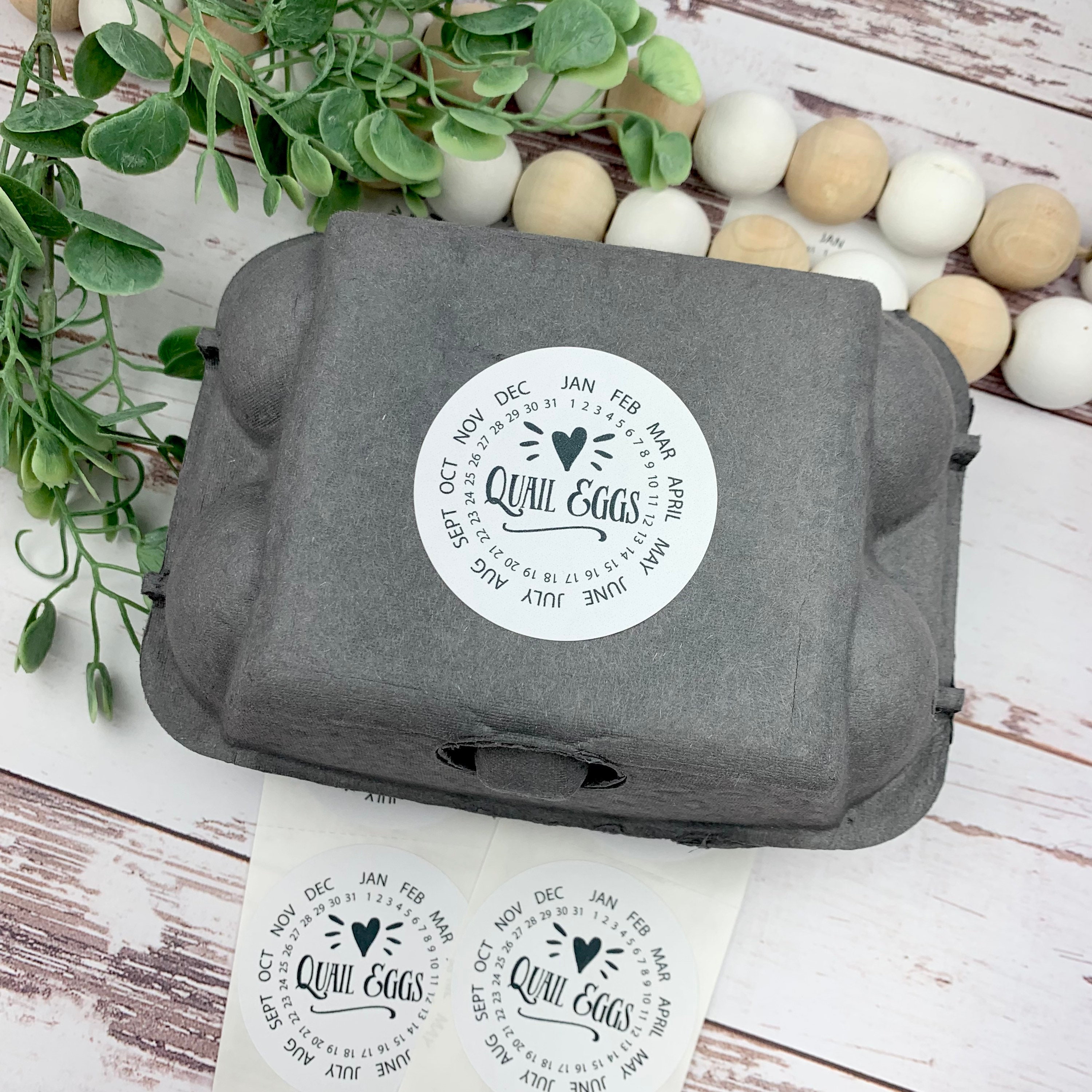 Quail Egg Stickers Quail Egg Carton Quail Egg Date Label Etsy