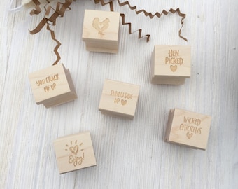 Mini Egg Stamp - SALE - Mix & Match - Farm Fresh Eggs Stamp -  Chicken Egg Stamp - Egg Carton Stamp - FarmhouseMaven Chicken Lover Gift Idea