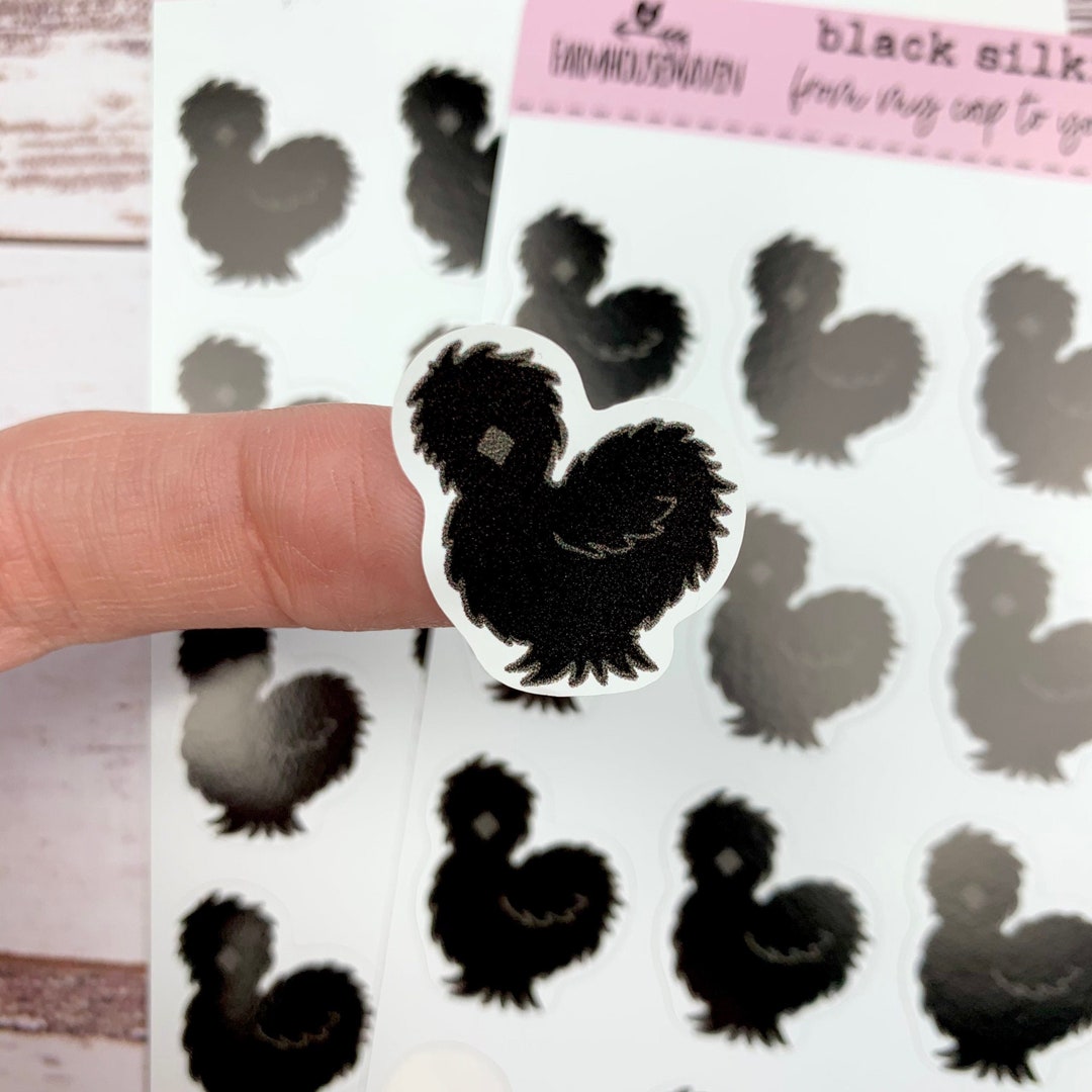 Black Silkie Chicken Vinyl Stickers, Planner Decals (32-pack) - Etsy