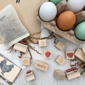 Silkie Chicken Egg Stamp - Farm Fresh Egg Decor image 9