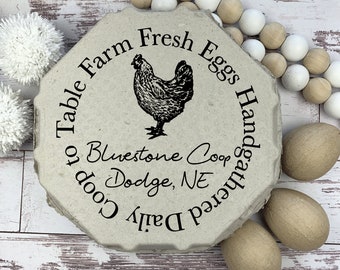 CUSTOM Egg Carton Stamp - Personalized Egg Carton Stamp - Fresh Eggs - Custom Egg Carton Label - Chickens - Chicken Lover Gift