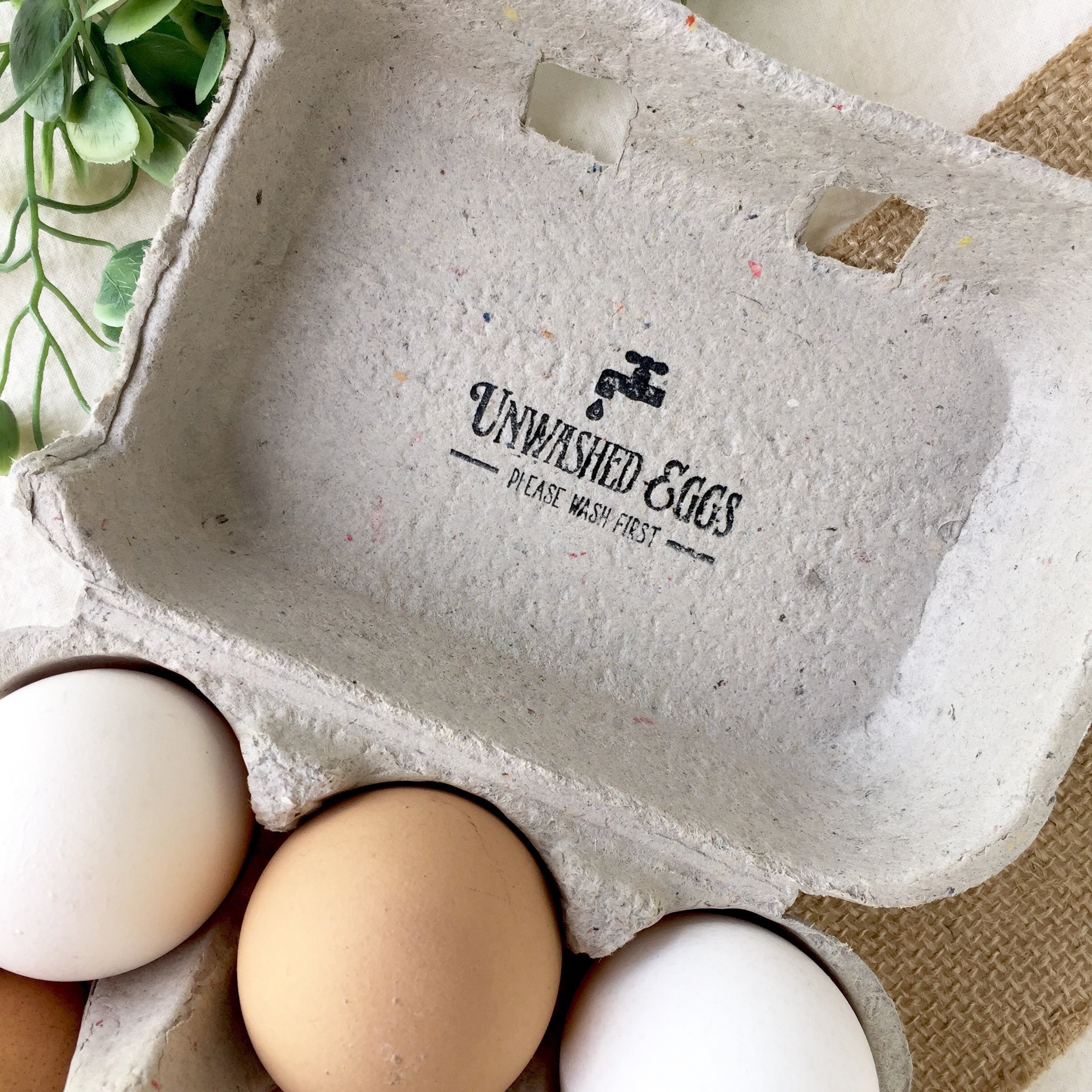 Unwashed Eggs Carton Stamp - Egg Carton Stamp - Egg Carton Label - Eg…