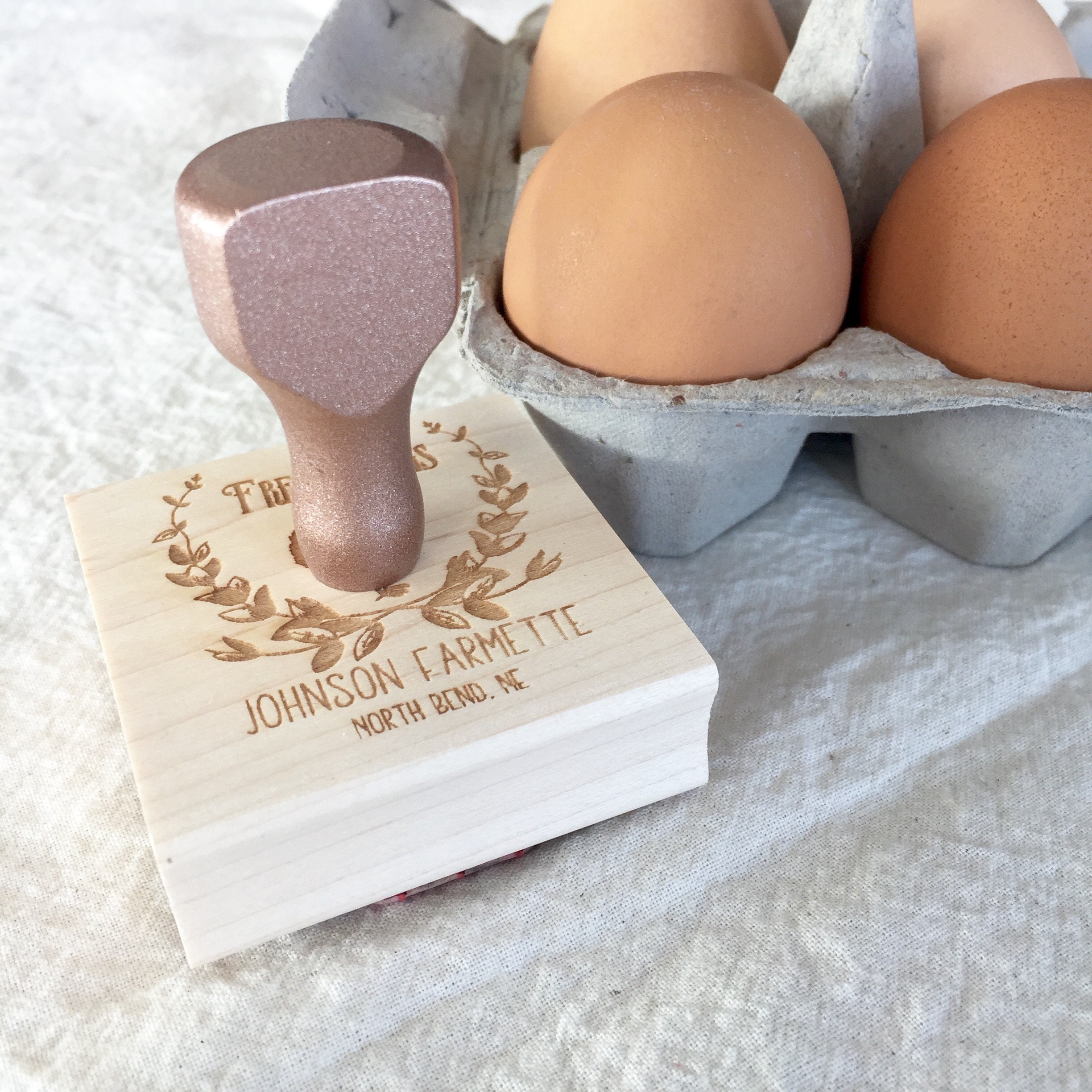 Customizable Egg Carton Stamp rubber Stamp barn Stamp Farm 