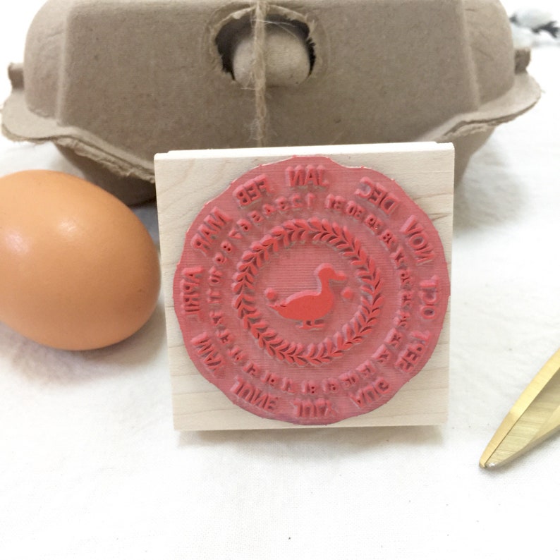 Egg Carton Stamp Duck Egg Date Stamp Egg Carton Label Etsy