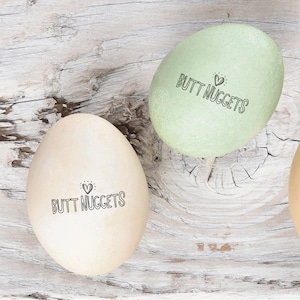 Egg Stamp - Butt Nugget - Egg Stamp -  Chickens - Chicken Stamp - Farmers Market - Egg Carton - Funny Stamp - FarmhouseMaven