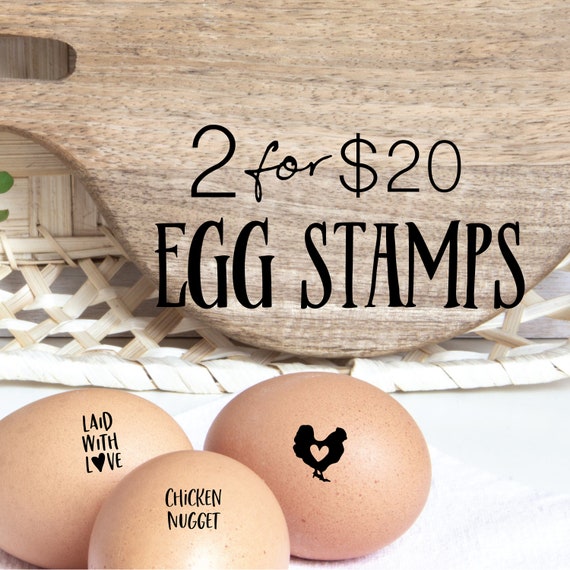 Mini Egg Stamper SALE Mix & Match Farm Fresh Eggs Stamp Custom Egg Stamp Egg  Carton Stamp Free Shipping Chicken Lover Gift Idea 