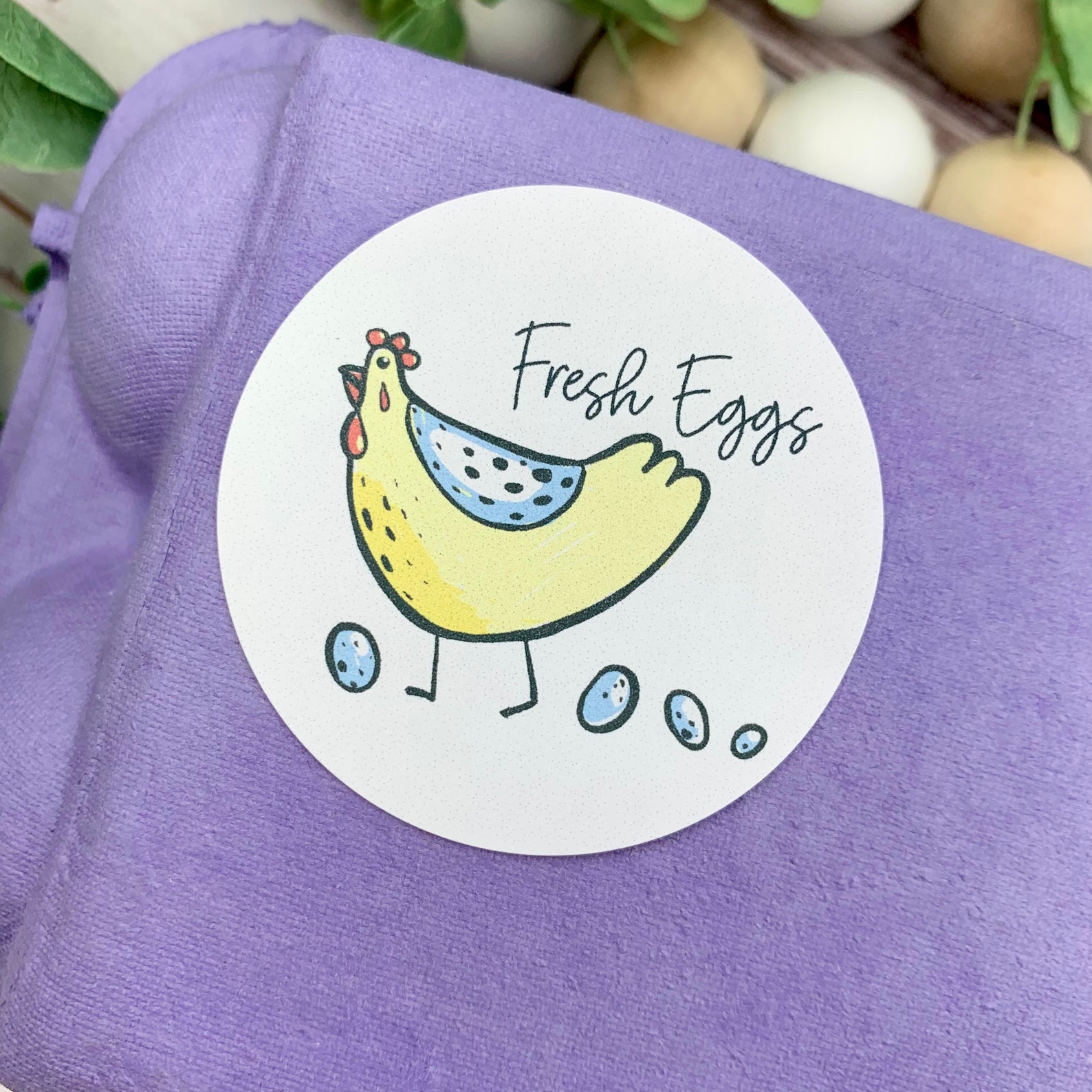 Egg Carton Sticker Chicken Stickers Farm Fresh Stickers Etsy