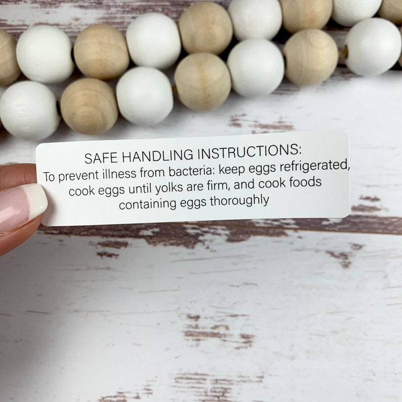 Egg Carton Stamp FDA Label Safe Handling Egg Stickers Etsy