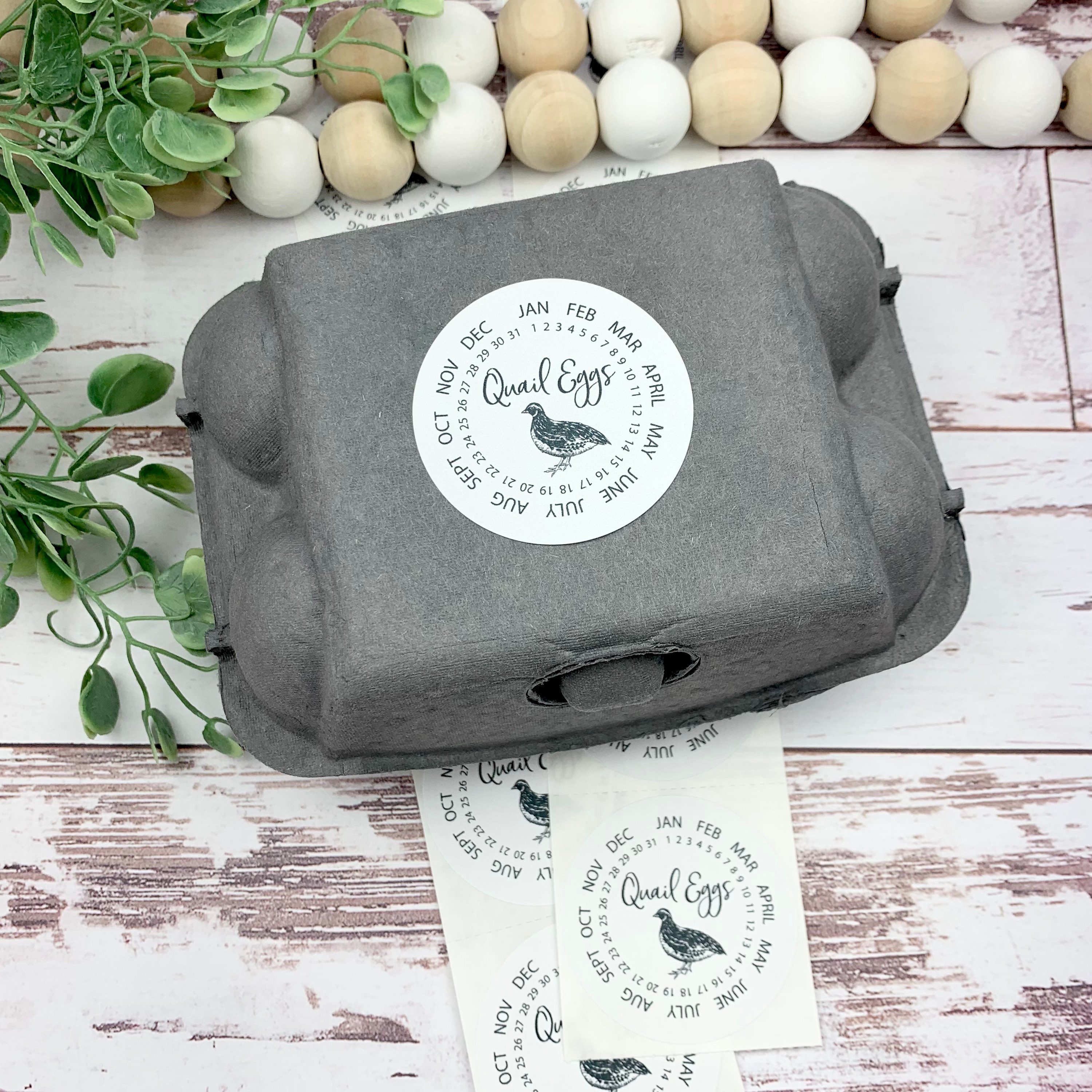 Quail Egg Stickers Quail Egg Carton Quail Egg Date Label Etsy