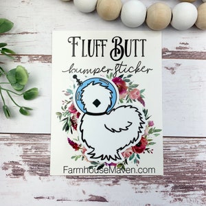 Silkie in Space Large Sticker - Cute Chicken Laptop Sticker - Bumper Sticker - Chicken Coop Sticker - Bumper - Laptop Chicken Lady Gift Idea