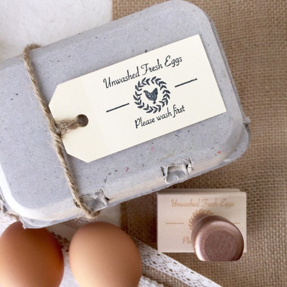 Farm Fresh Eggs Stamp Handgathered Date Stamp Egg Carton -  Israel