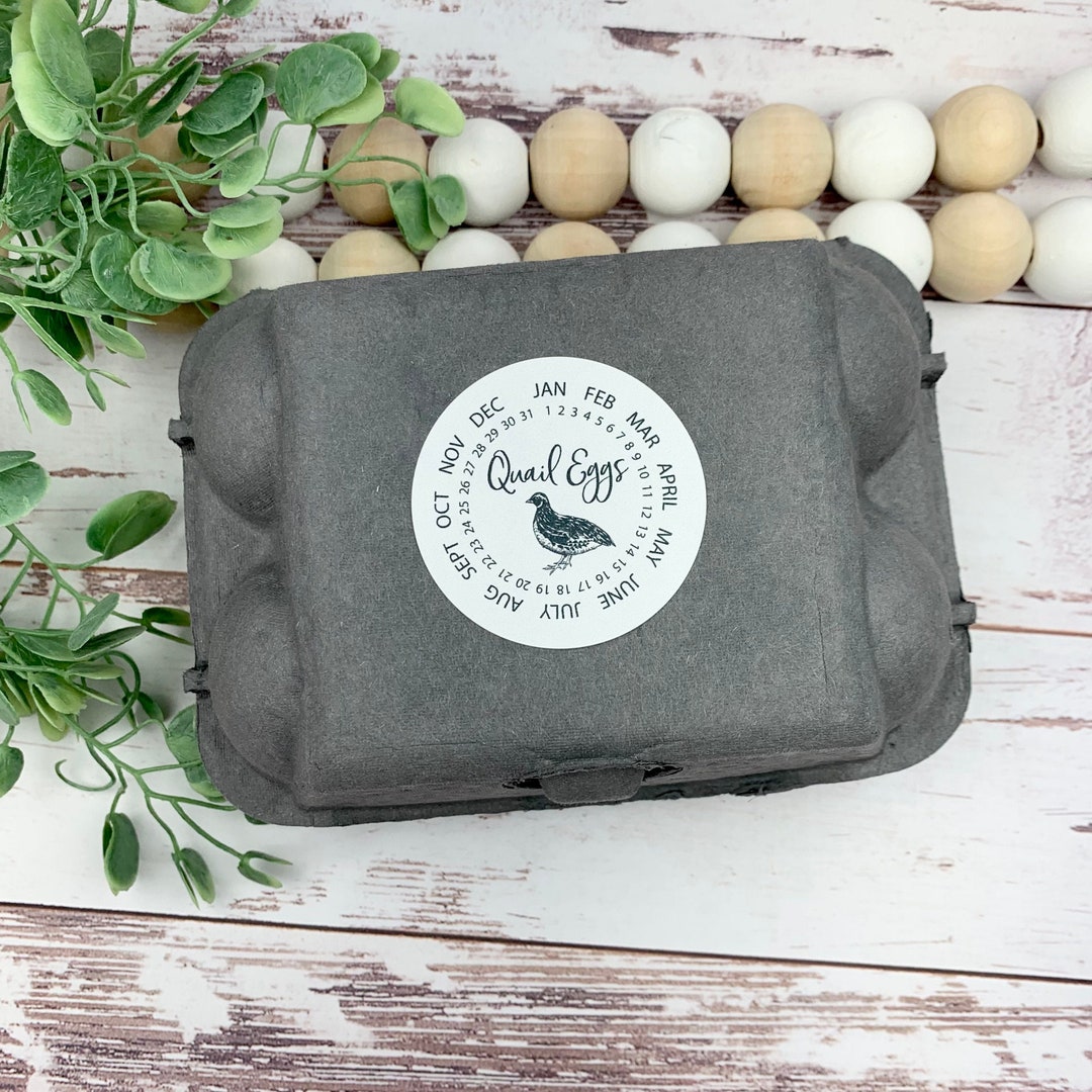 Quail Egg Stickers Quail Egg Carton Quail Egg Date Label Farm Fresh