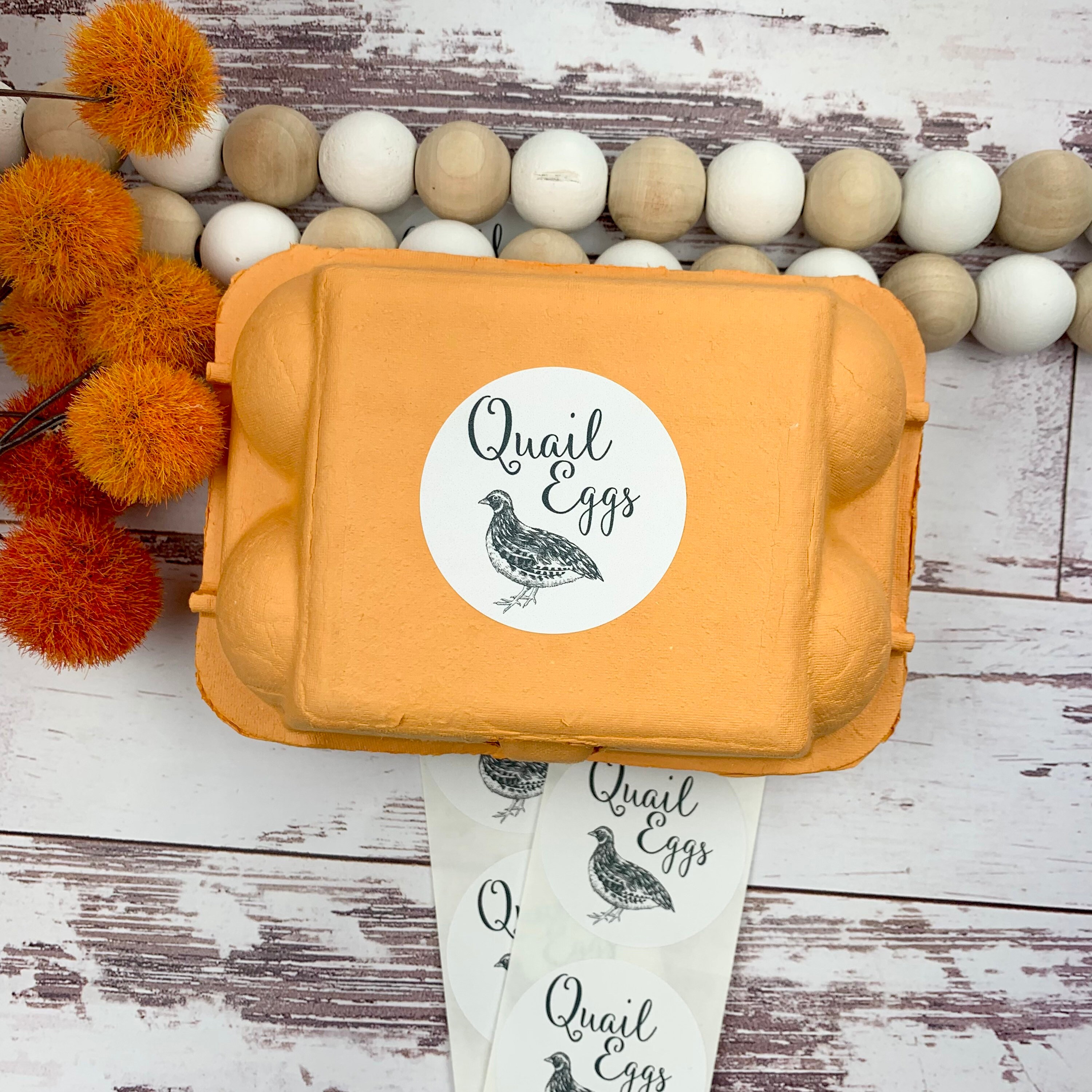 Quail Egg Carton Stickers Fresh Eggs Egg Carton Sticker Etsy