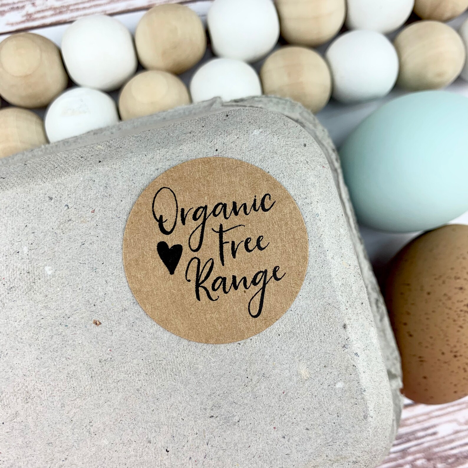 Organic Free Range Egg Carton Stickers Fresh Eggs Stickers Etsy