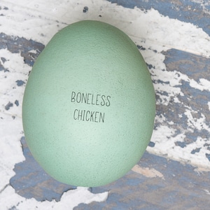 Egg Stamp - Boneless Chicken Mini Egg Stamp - Fresh Eggs - Chicken Lover Gift Idea - Chicken Coop - Funny Egg Stamp - Chickens - Sign