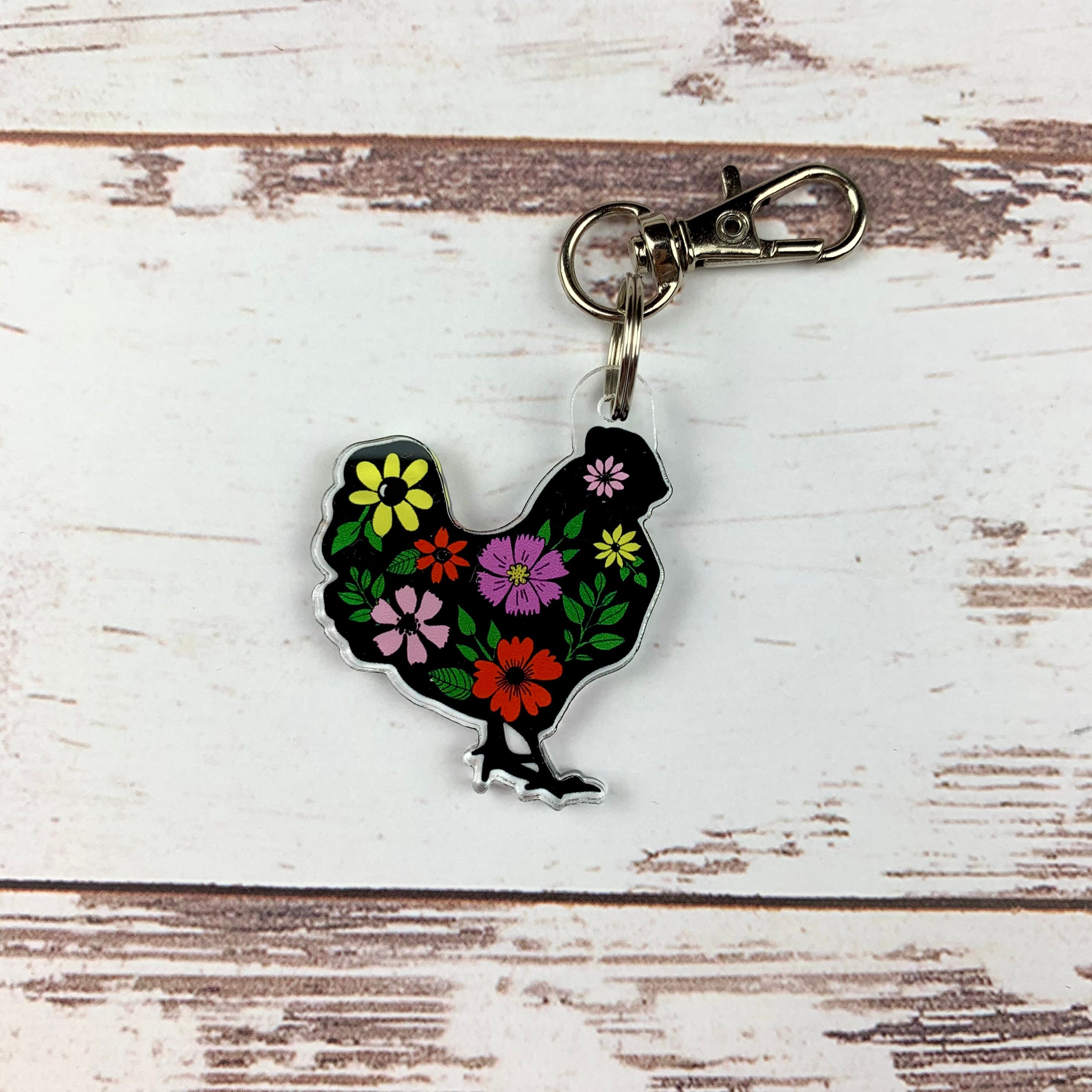 Cute Chicken Keychain Chicken Accessories Chicken Lover Etsy